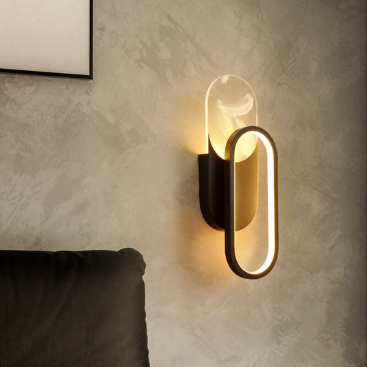 Light Feather Effect Acrylic Geometric LED Wall Sconce Lamp