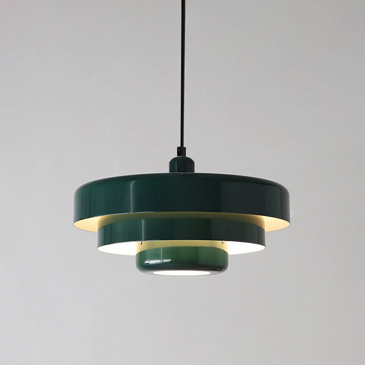 Nordic Vintage Multi-Layered Round Metal Pendant Light