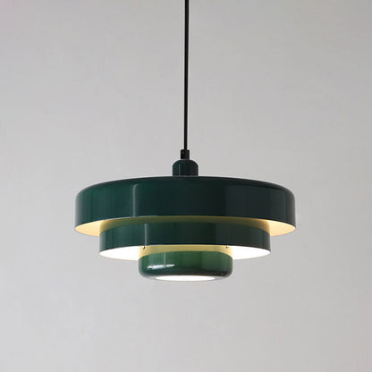 Nordic Vintage Multi-Layered Round Metal Pendant Light
