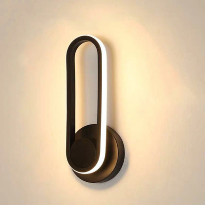 Simplicity Iron Oval Ring Rotatable LED Wall Sconce Lamp