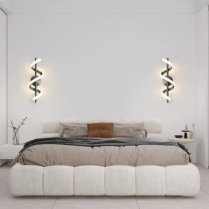 Spiral Hardware Aluminum Silicone LED Wall Sconce Lamp
