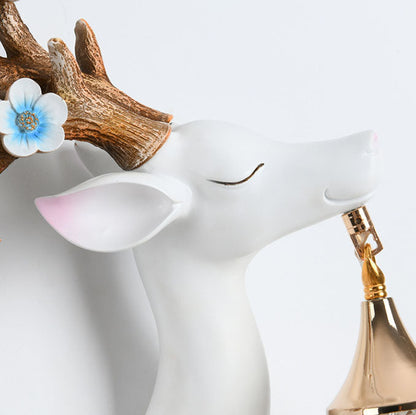 Resin Antler Crystal Ball Shade 1-Light Wall Sconce Lamp