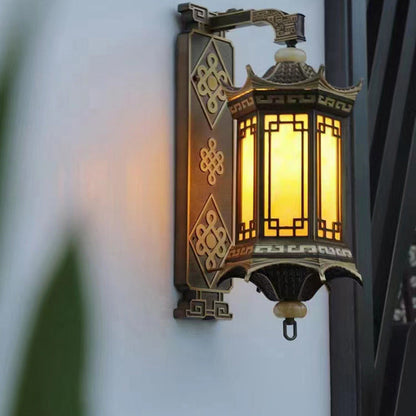 Aluminum Imitation Marble Shade 1-Light Wall Sconce Lamp