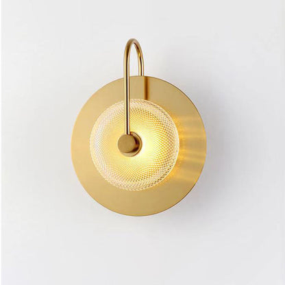 Contemporary Nordic Round Iron Glass LED Wall Sconce Lamp