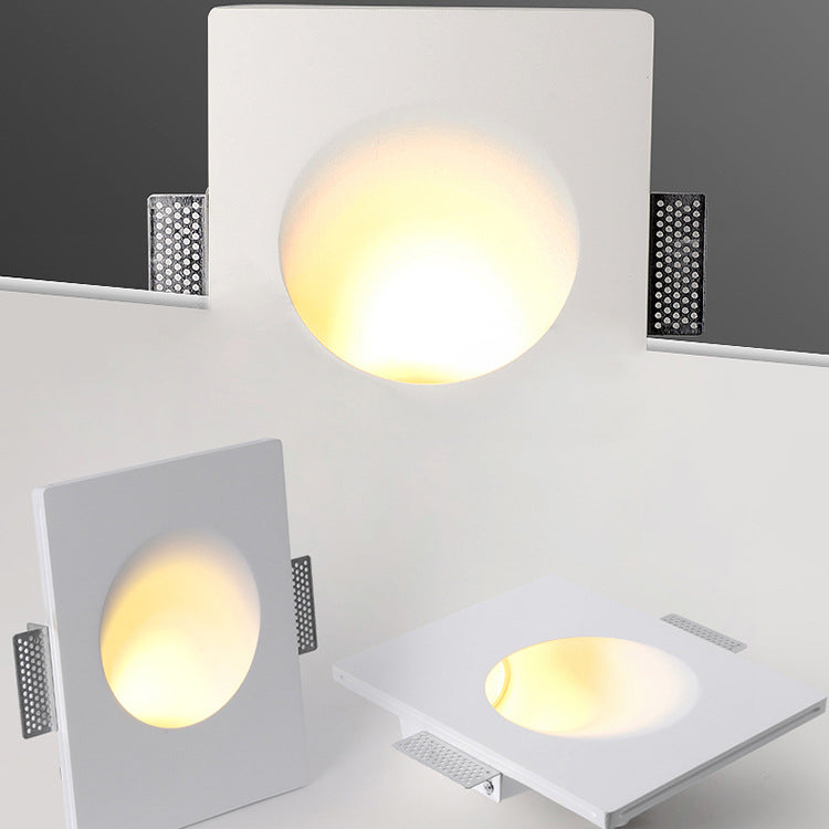 Round Aluminum Plaster LED Embedded Wall Sconce Lamp