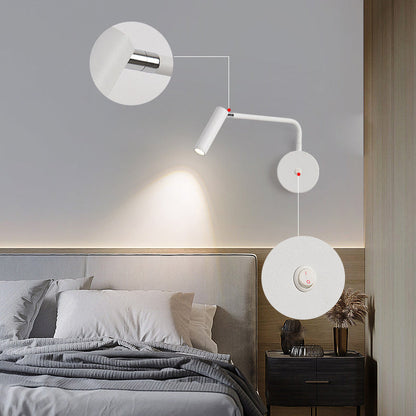 Cylindrical Rotatable Iron Aluminum LED Wall Sconce Lamp
