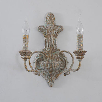 French Double Head Candelabra 2-Light Wall Sconce Lamp