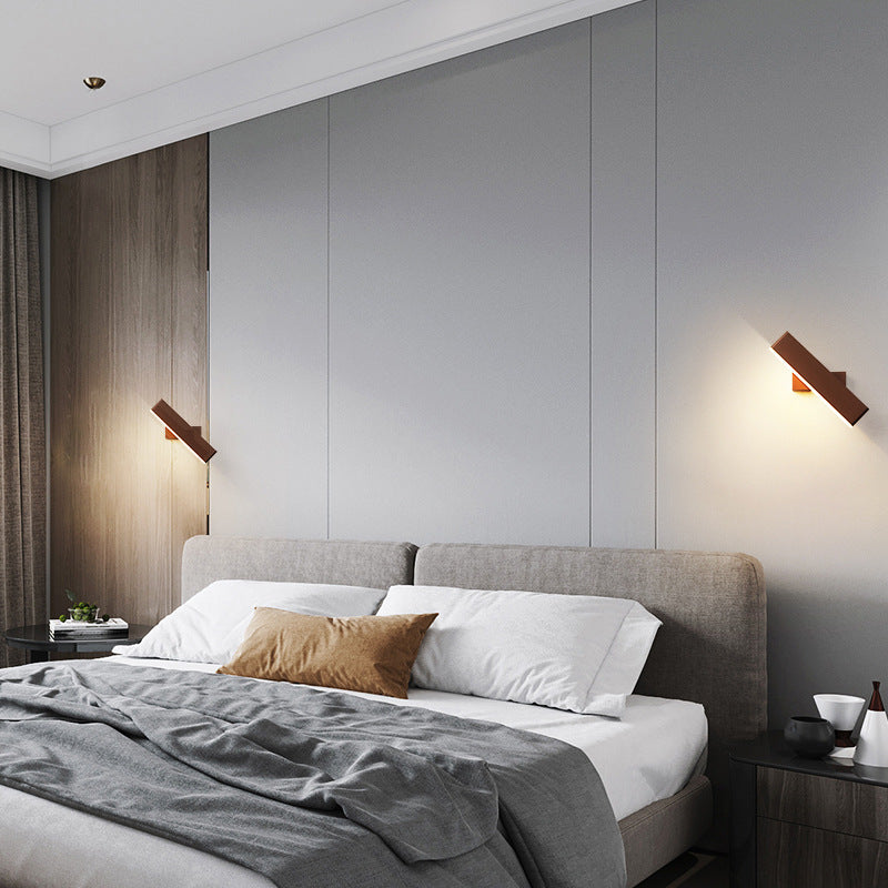 Rectangular Aluminum Acrylic Rotatable LED Wall Sconce Lamp