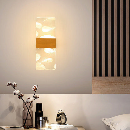 Fan-Shaped Sunflower Dragonfly Decor LED Wall Sconce Lamp