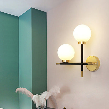 Simplicity Bean Molecular Glass 2-Light Wall Sconce Lamp