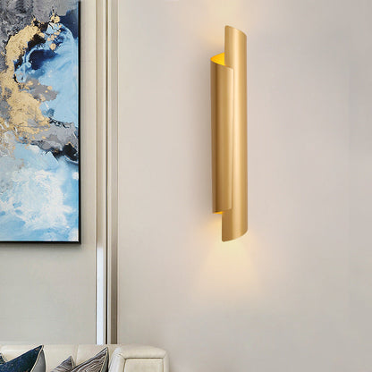 Irregular Cylinder Metal 2-Light Wall Sconce Lamp