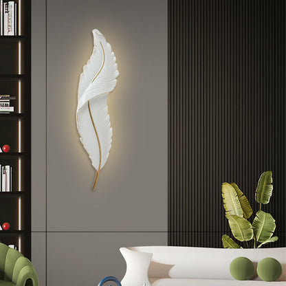 Resin Peacock Feather LED Waterproof Wall Sconce Lamp