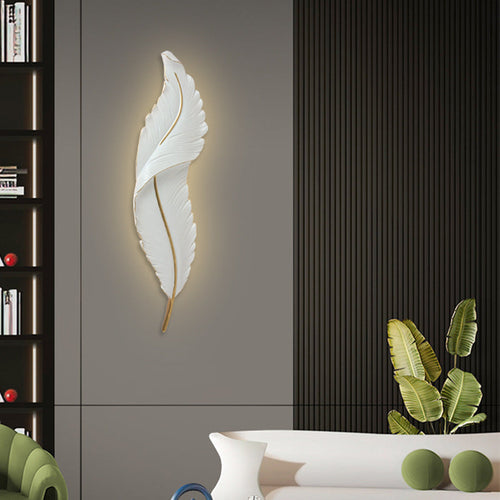 Resin Peacock Feather LED Waterproof Wall Sconce Lamp
