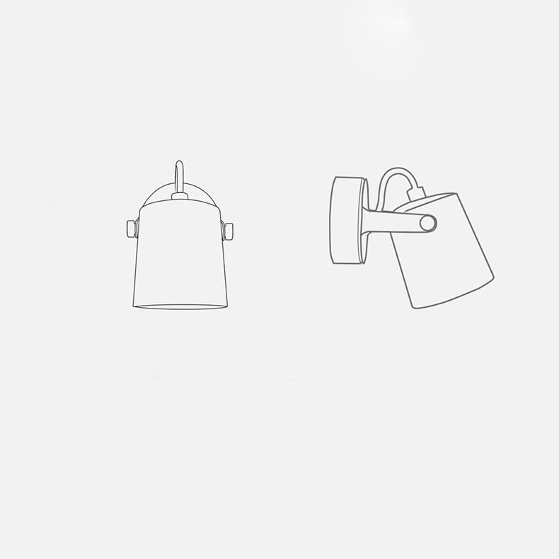 Minimalist Rotatable Cylinder Iron 1-Light Wall Sconce Lamp