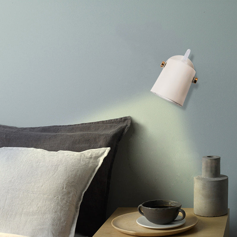 Minimalist Rotatable Cylinder Iron 1-Light Wall Sconce Lamp