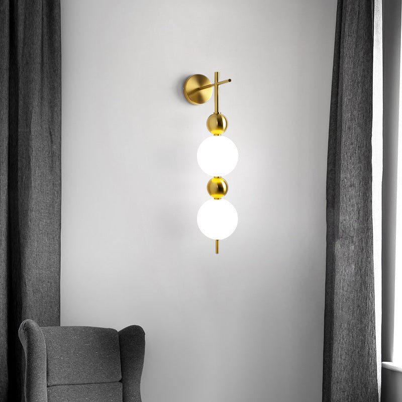 Round Ball String Aluminum Plastic LED Wall Sconce Lamp