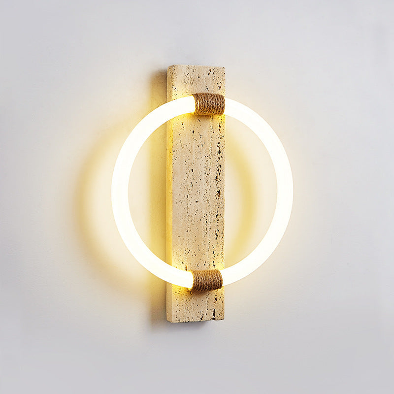 Scandinavian Acrylic Twine Circle LED Wall Sconce Lamp