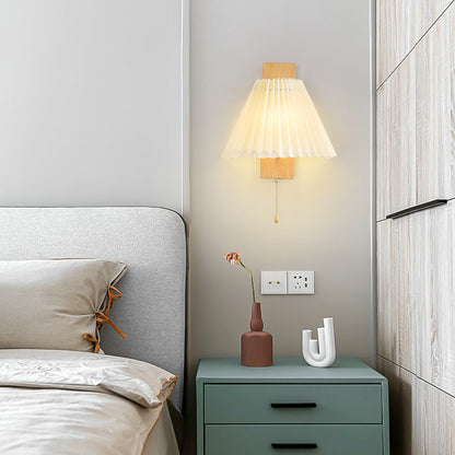 Nordic Iron PVC Cubic Pleated 1-Light Wall Sconce Lamp