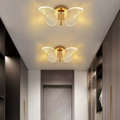 Minimalist Butterfly Metal Acrylic LED Wall Sconce Lamp