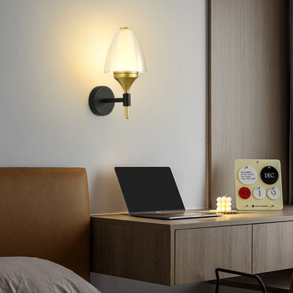 Round Trapezoidal Iron Acrylic LED Wall Sconce Lamp