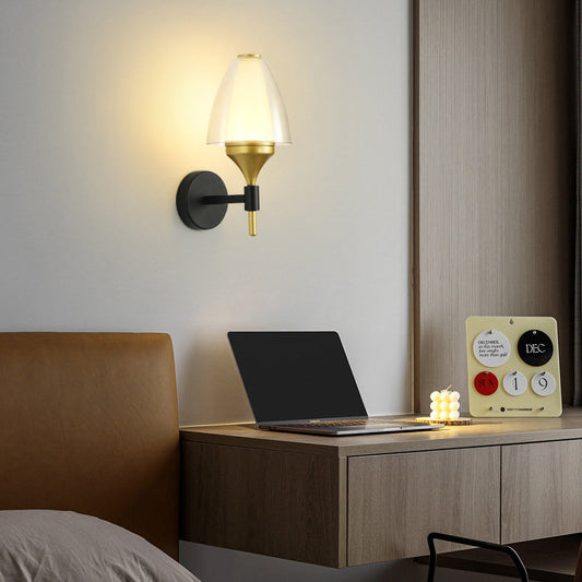 Round Trapezoidal Iron Acrylic LED Wall Sconce Lamp