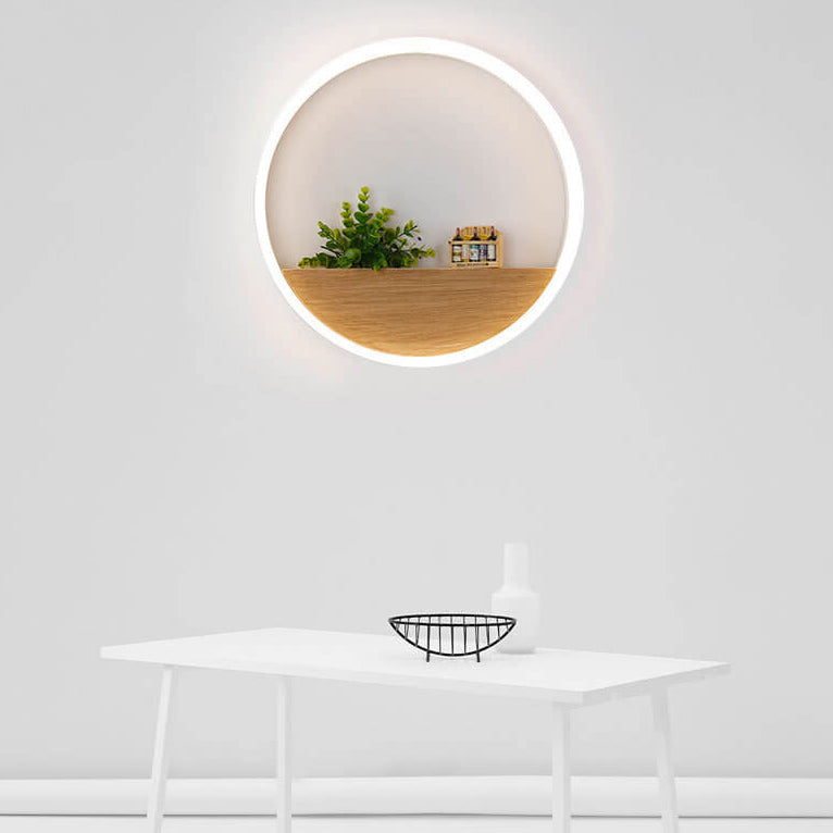 Solid Acrylic Storage Decoration Round LED Wall Sconce Lamp