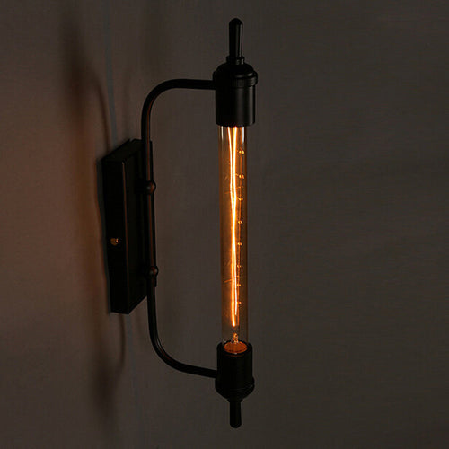 Traditional Steam Tube Iron 1-Light Wall Sconce Lamp