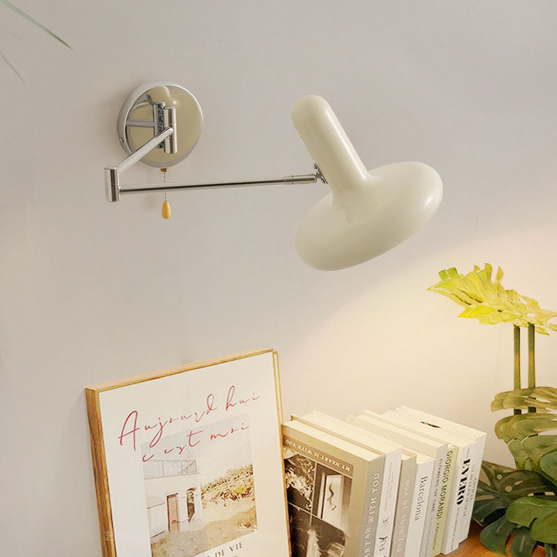 Simplicity Wrought Iron Disc 1-Light Wall Sconce Lamp