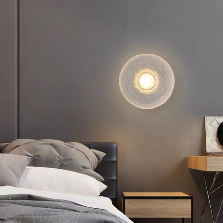 Nordic Resin Wrought Iron Round LED Wall Sconce Lamp
