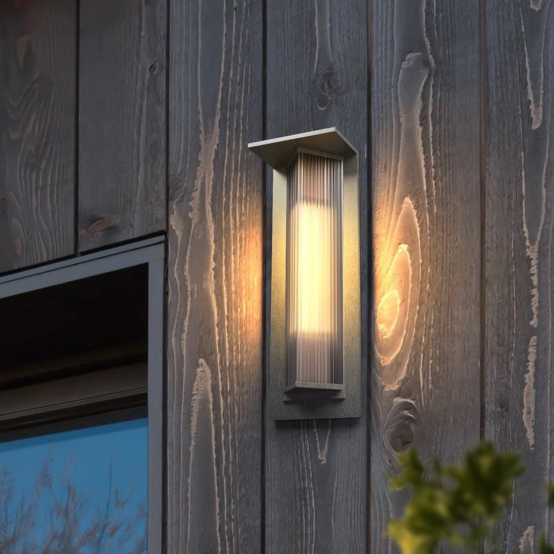 Simplicity PC Triangular Prism LED Outdoor Wall Sconce Lamp