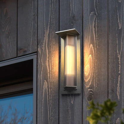 Simplicity PC Triangular Prism LED Outdoor Wall Sconce Lamp