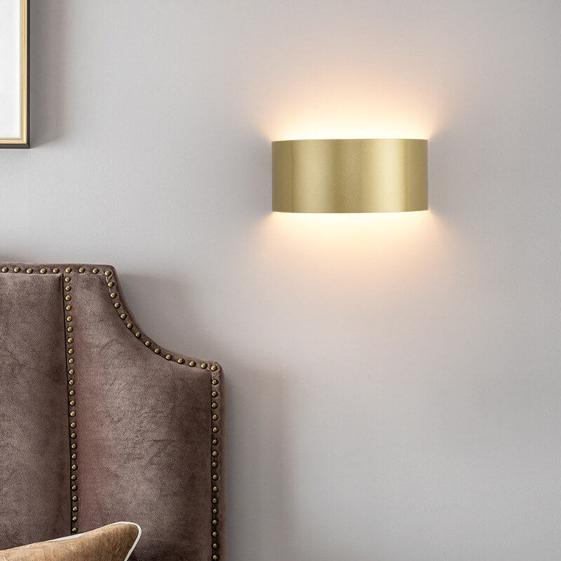 Solid Color Iron Half-circle LED Wall Sconce Lamp