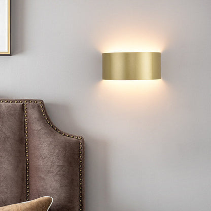 Solid Color Iron Half-circle LED Wall Sconce Lamp