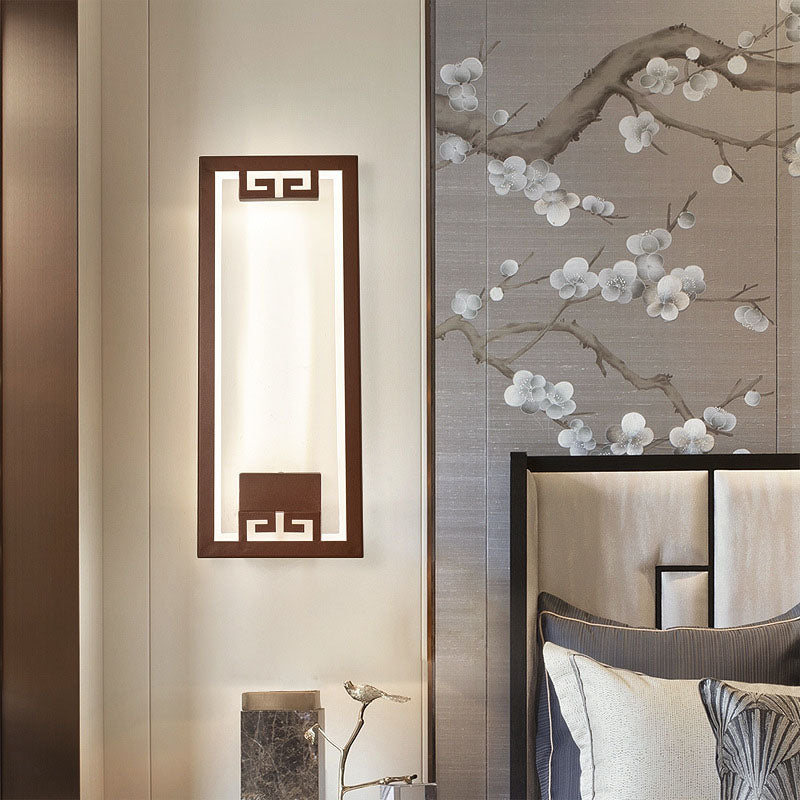 Chinese Lotus Leaf Iron Acrylic LED Wall Sconce Lamp