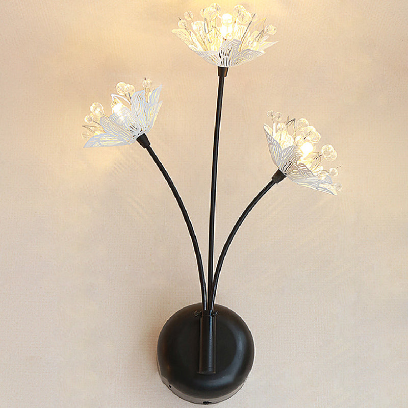 Iron Taraxacum Mongolicum Flower 3-Light Wall Sconce Lamp