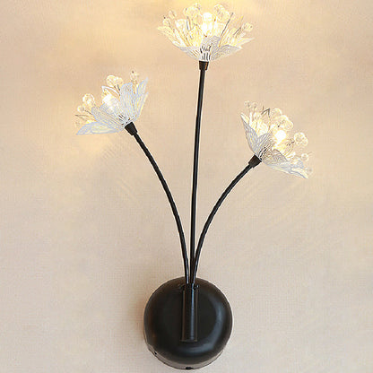 Iron Taraxacum Mongolicum Flower 3-Light Wall Sconce Lamp