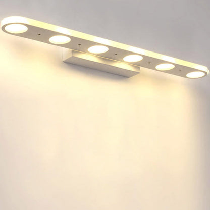 White Oval Acrylic Vanity Light 4/6 Light Wall Sconce Lamp