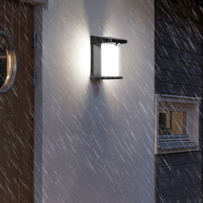Solar Cylinder Shade LED Human Sensor Wall Sconce Lamp