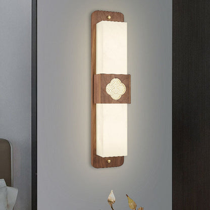Chinese Acrylic Rectangular Cloud LED Wall Sconce Lamp