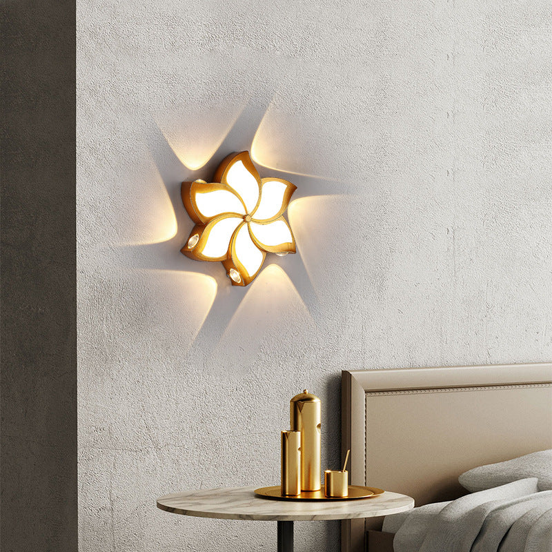 Simplicity Pinwheel Acrylic Shade LED Wall Sconce Lamp