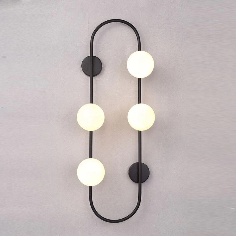 Nordic Glass Ball Oval Ring 2/4/6-Light Wall Sconce Lamp