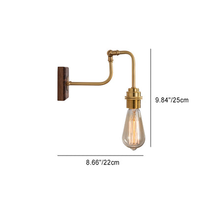 Contemporary Retro Copper 1-Light Wall Sconce Lamp