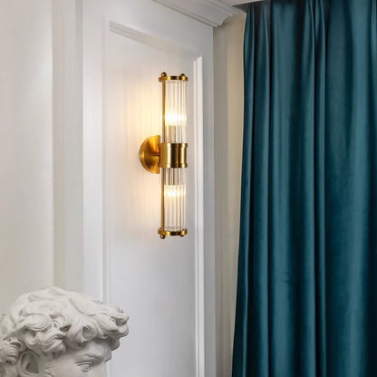 Scandinavian Base Iron Crystal 1/2 Light Wall Sconce Lamp