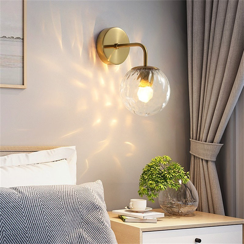 Scandinavian Round Ball Iron Glass 1-Light Wall Sconce Lamp