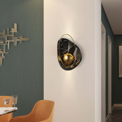Scandinavian Shell Resin Metal LED Wall Sconce Lamp