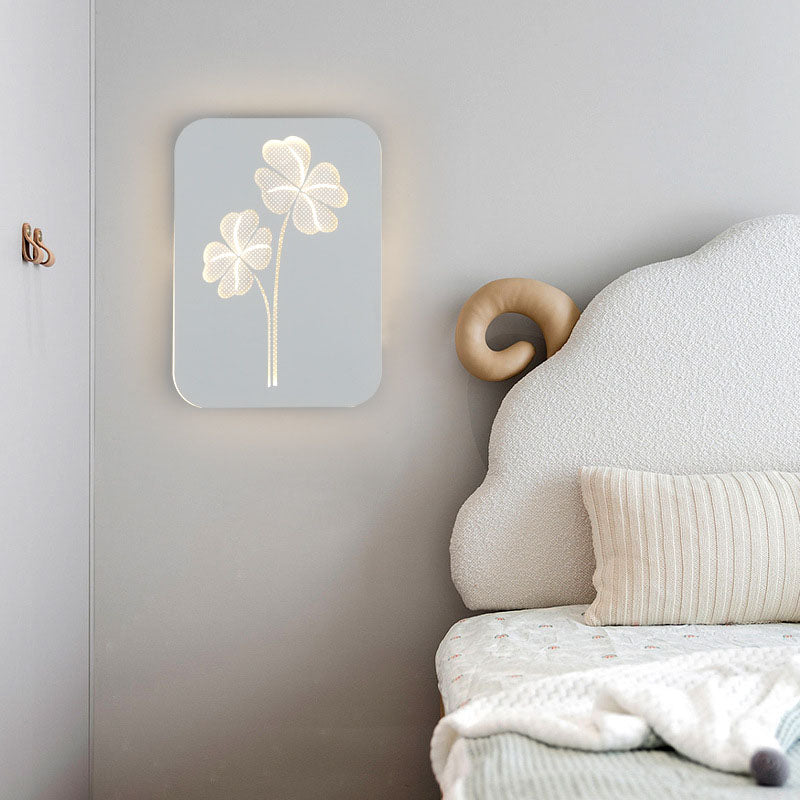 Acrylic Aluminum Iron Deer Ginkgo LED Wall Sconce Lamp