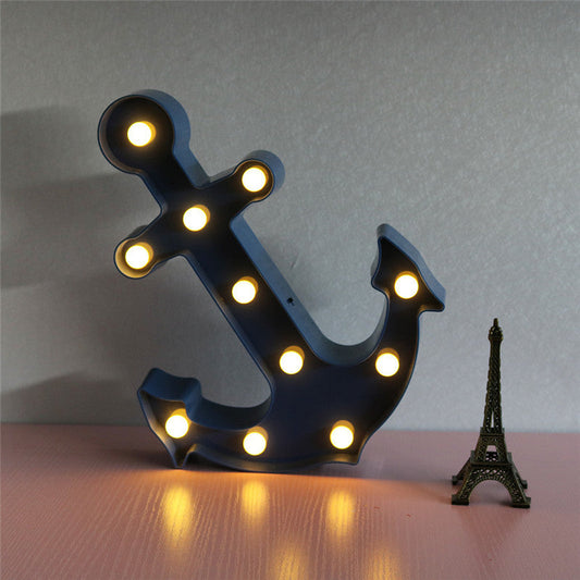 Scandinavian Boat Anchor ABS Battery LED Wall Sconce Lamp