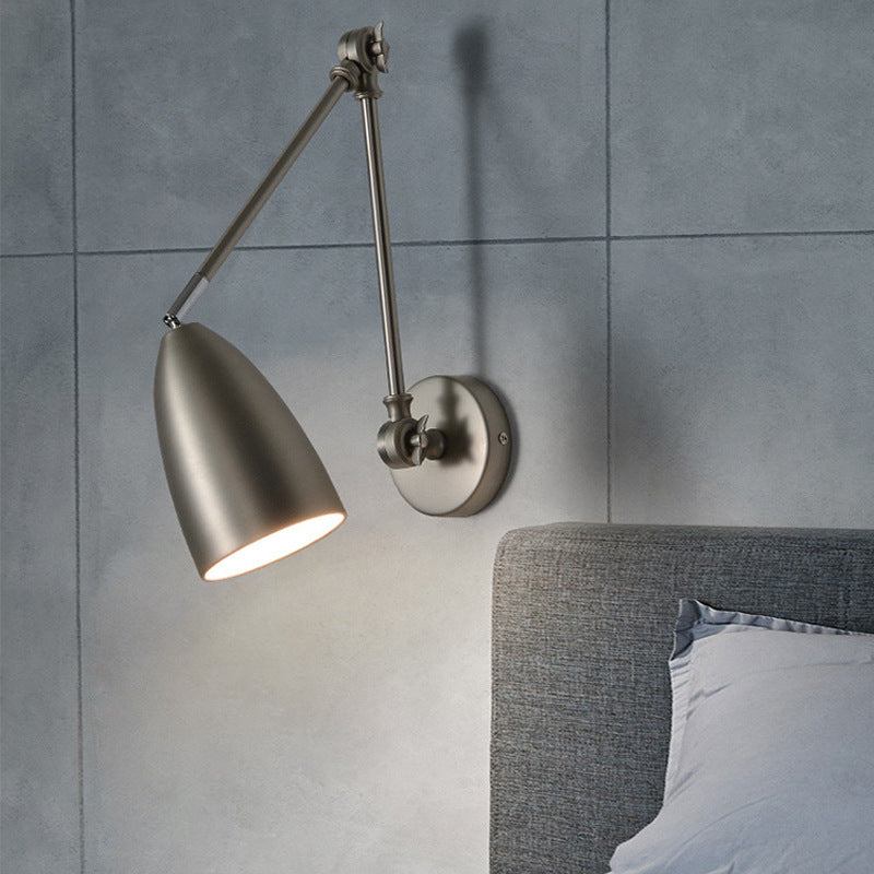 Simplicity Rocker Arm Long Rod 1-Light Wall Sconce Lamp