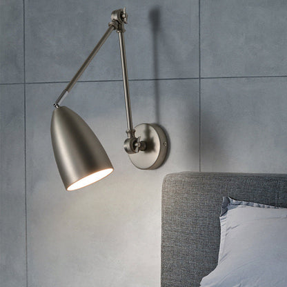 Simplicity Rocker Arm Long Rod 1-Light Wall Sconce Lamp