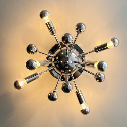 Creative Multi Bulb Iron Glass 5-Light Wall Sconce Lamp